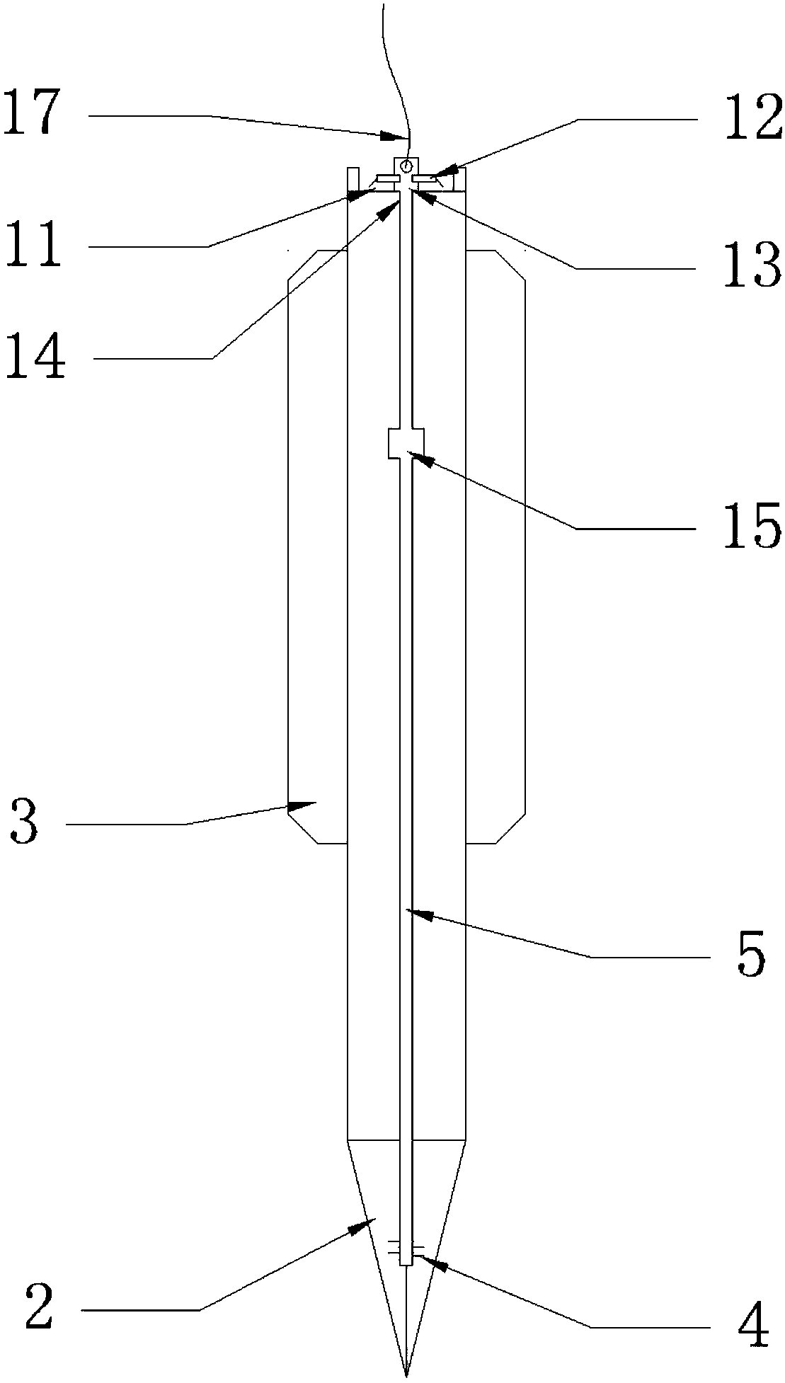 Novel torpedo anchor with expandable anchor head and installation method of novel torpedo anchor