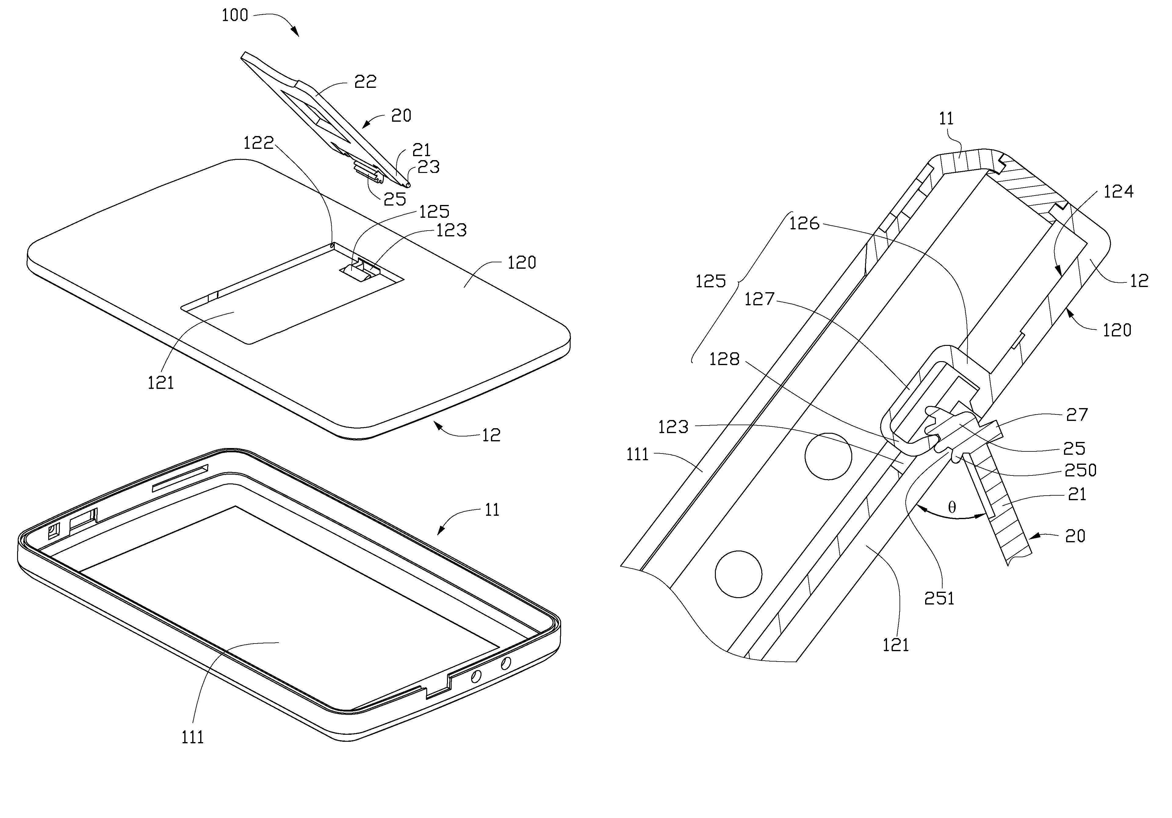 Electronic device having adjustable leg