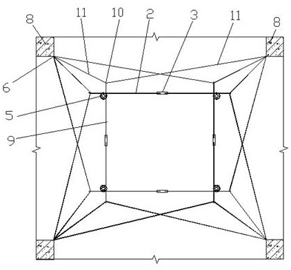 Fabricated building beam and slab supporting system based on pulley soft cable