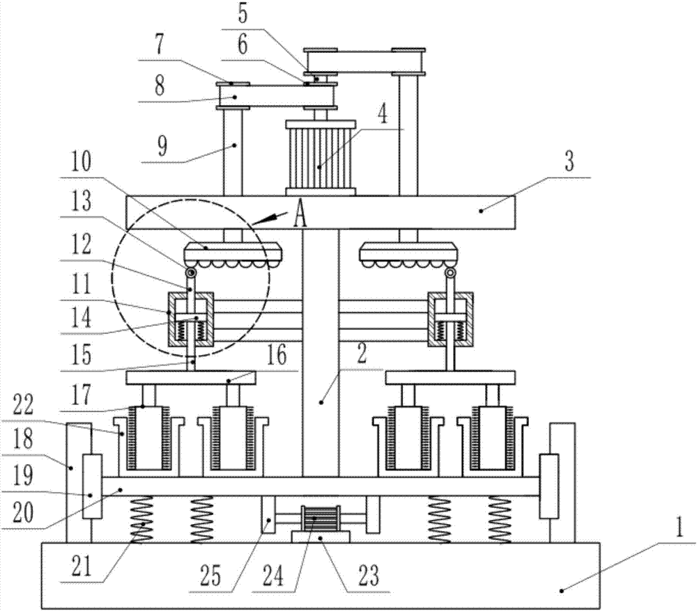 Efficient flowerpot washing device for garden flower and plant cultivation