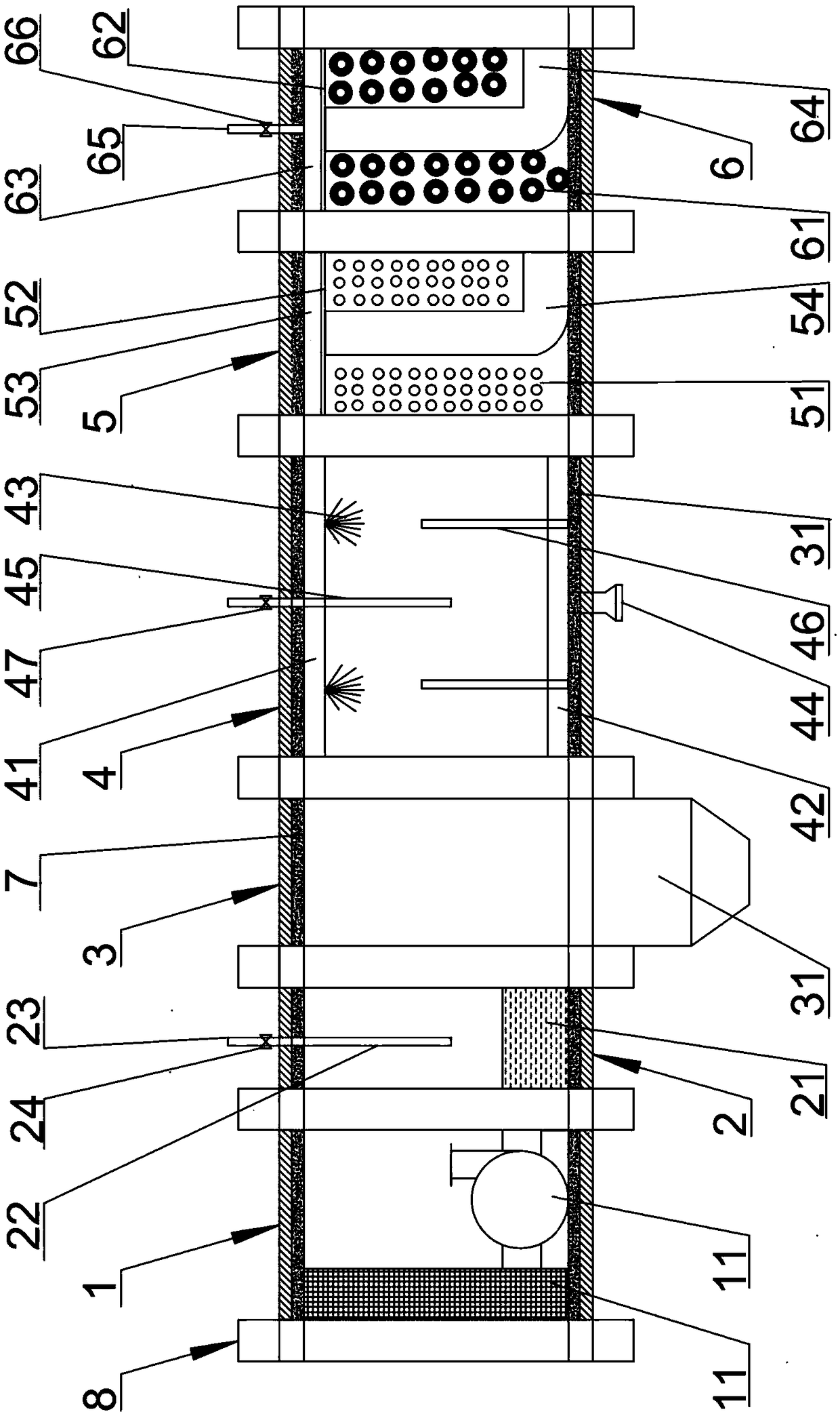 Natural gas purifying, collecting and conveying pipeline