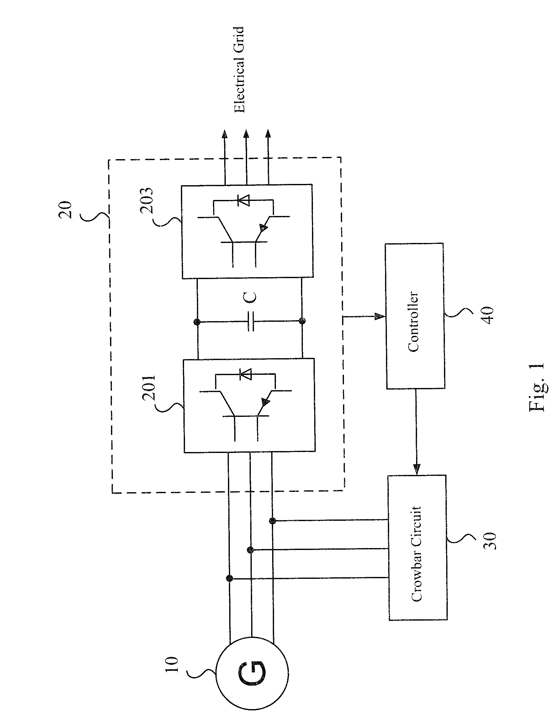 Device and method for detecting crowbar circuit in wind turbine