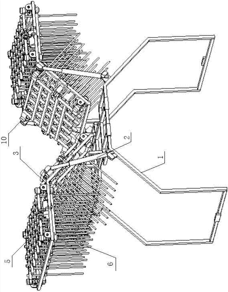 Flexible medlar-picking device with bionic-type structure