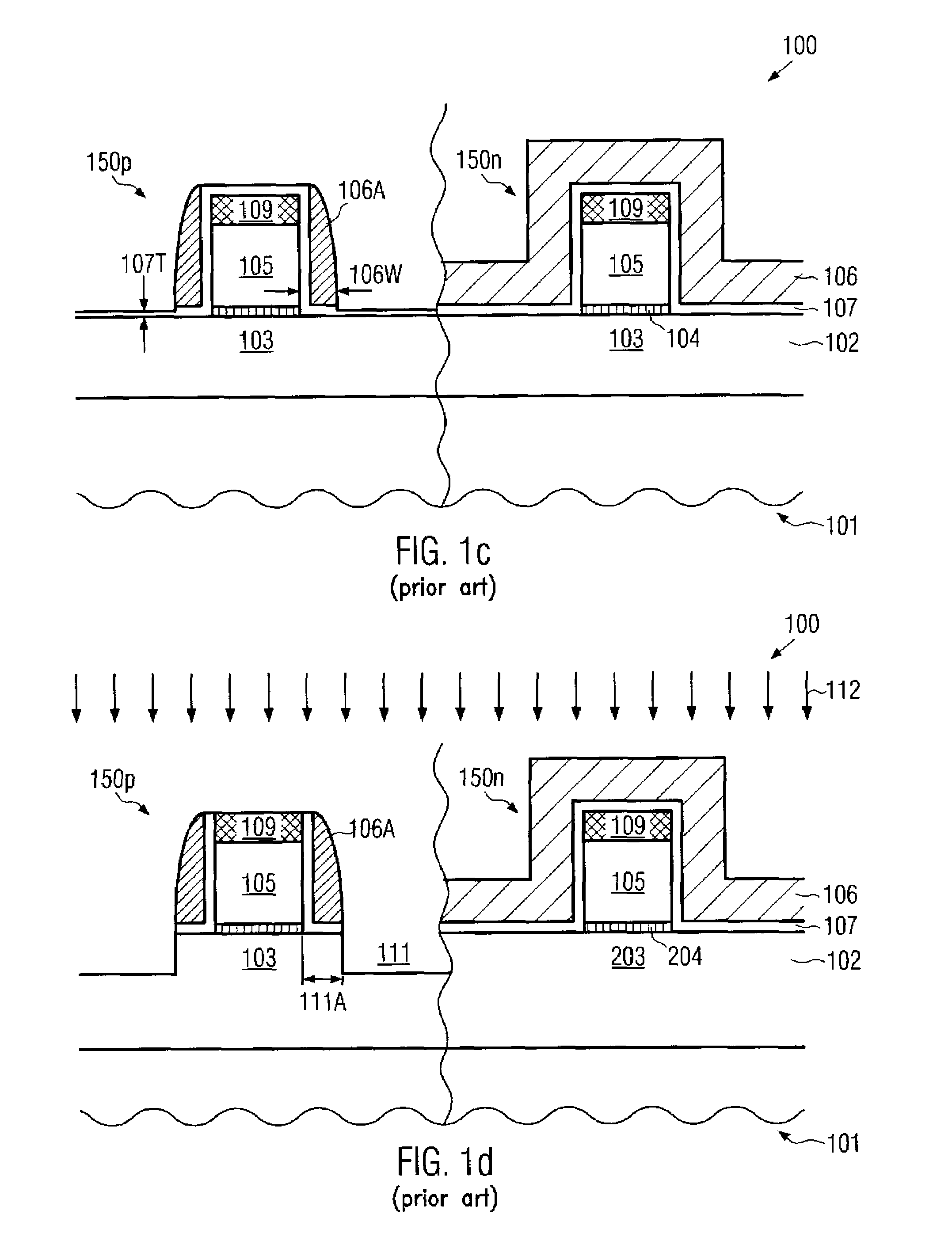 Method for forming embedded strained drain/source regions based on a combined spacer and cavity etch process