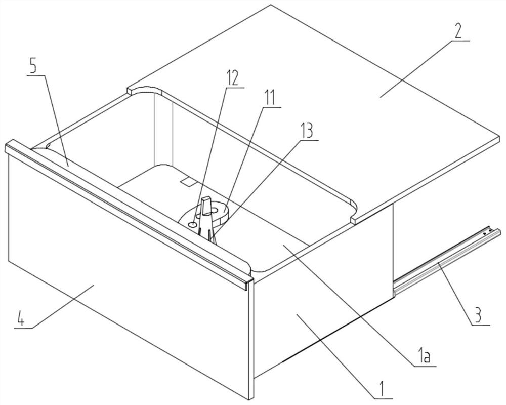 Drawer with dish washing function