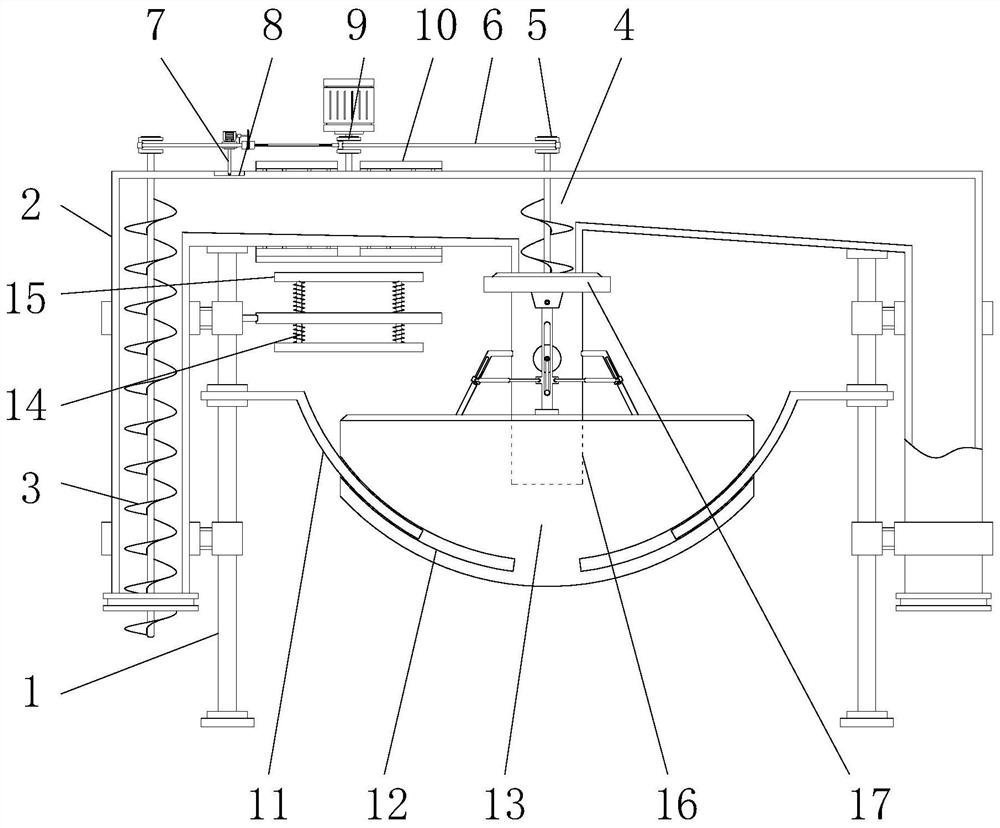 Sand and gravel screening device for swing bridge construction