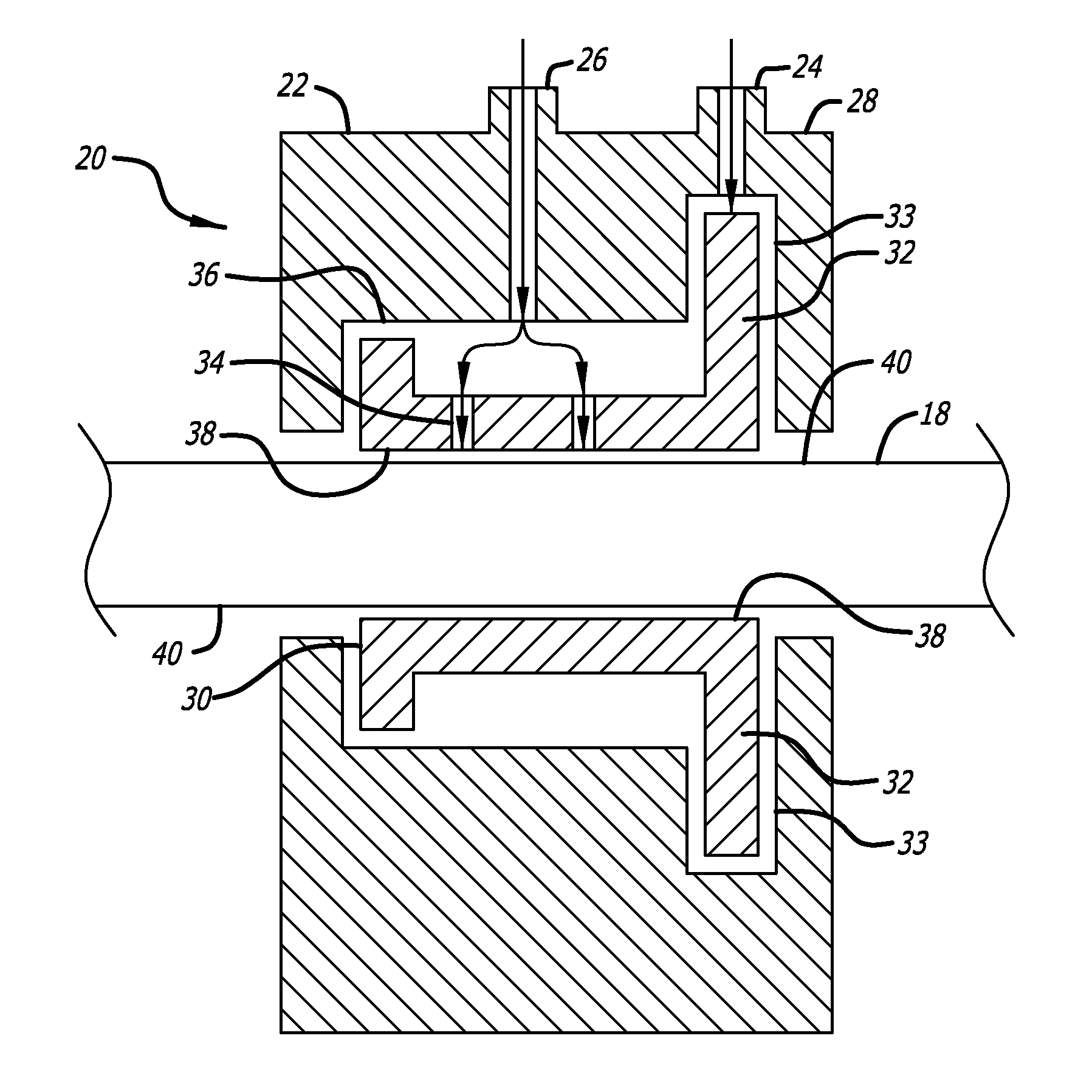 Fluid bearing to support stent tubing during laser cutting