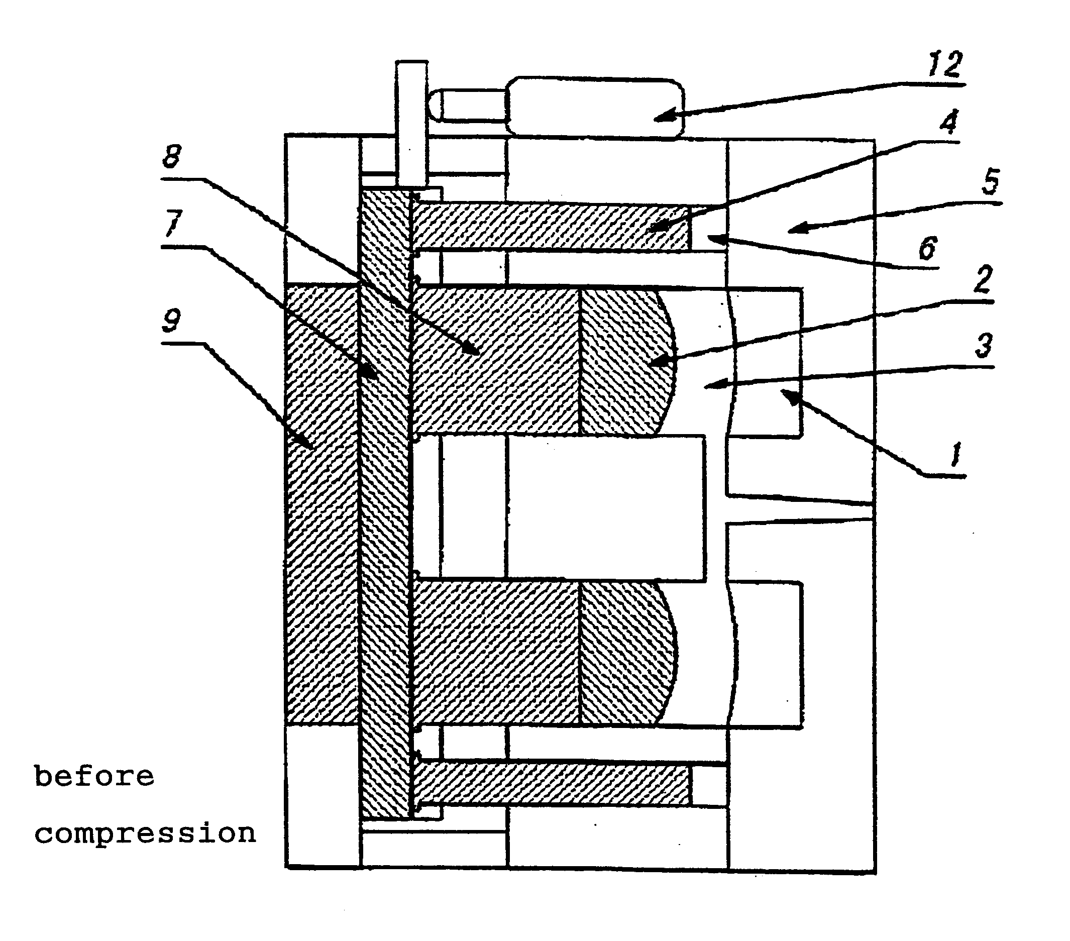 Injection compression molding method for optically formed product