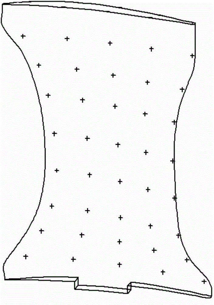 Coordinate system measurement method for blade parts without positioning datum plane