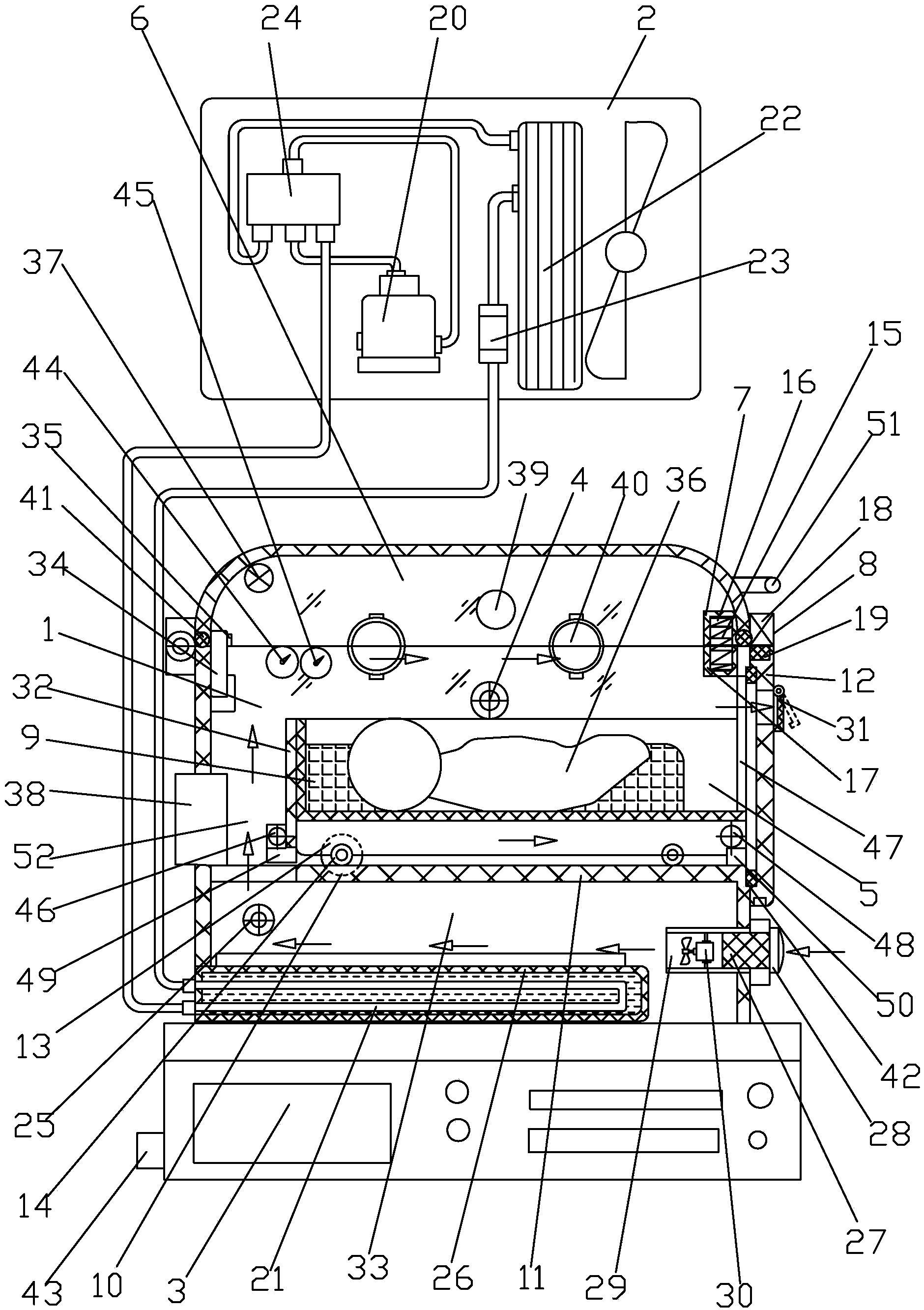 Air-energy infant incubator