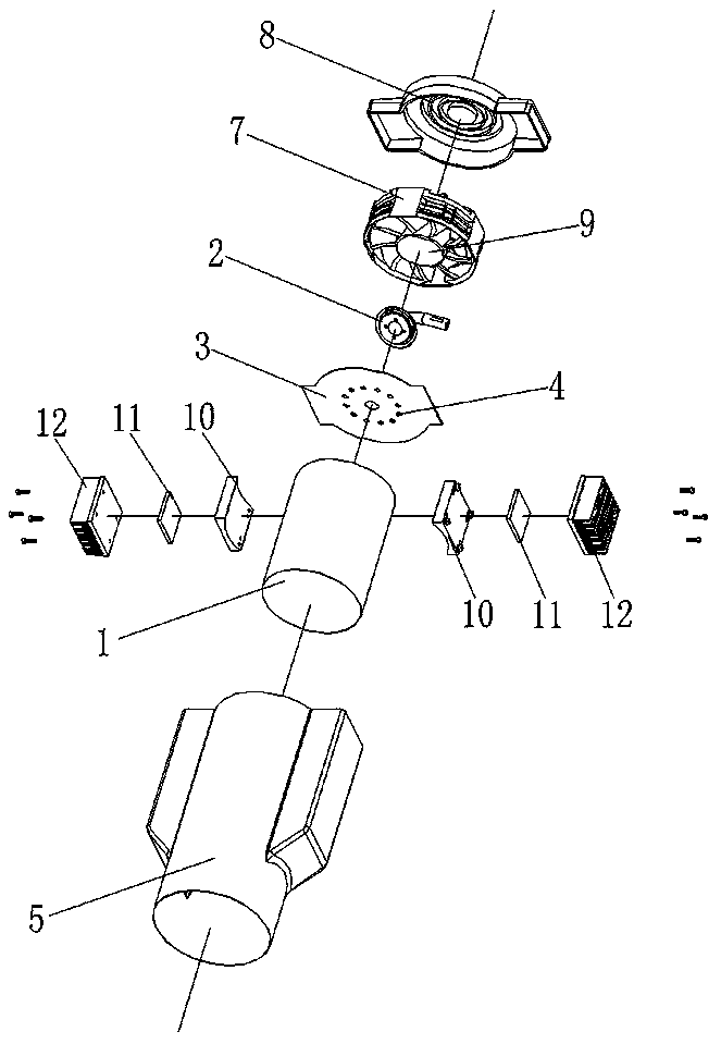 Self-generating electricity air blowing mechanism for outdoor heater