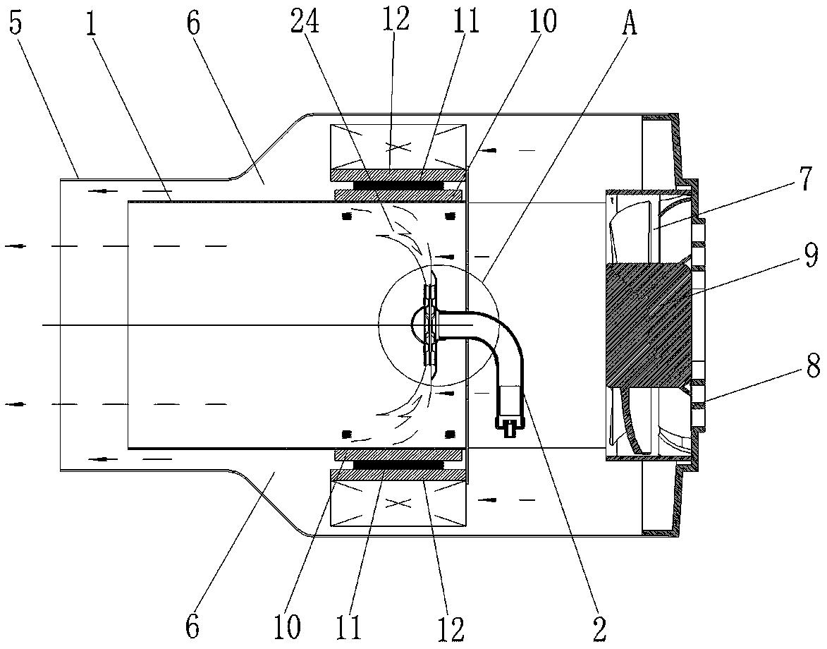 Self-generating electricity air blowing mechanism for outdoor heater