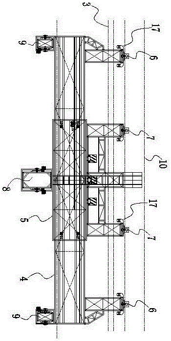 Suspension method for bridge detection device and suspension arm assemblies