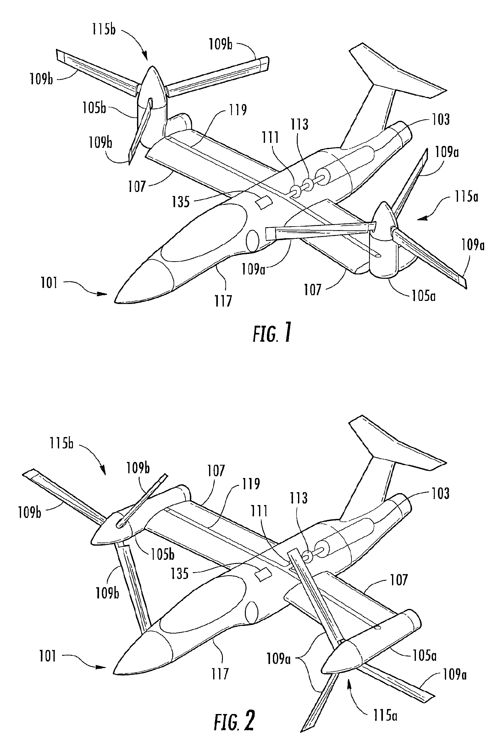 Method and Apparatus for In-Flight Blade Folding