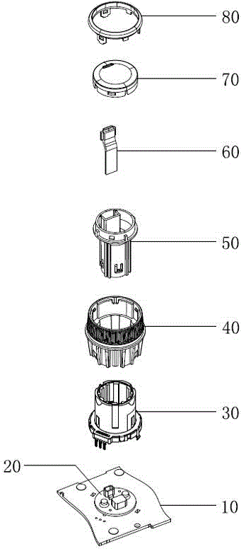 Automobile interior decorative parts turn button structure having crumpling function