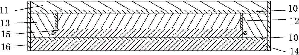 Integrated fully-sealed liquid crystal screen and manufacturing process for same