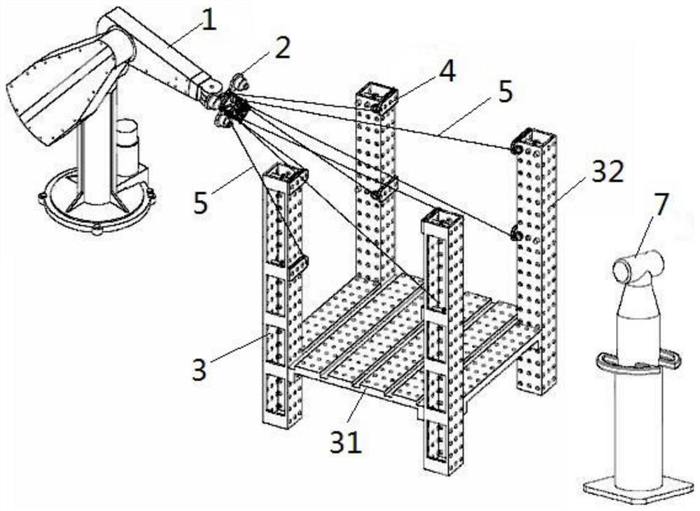 Stiffness identification system and identification method of industrial robot based on six-dimensional virtual joint model