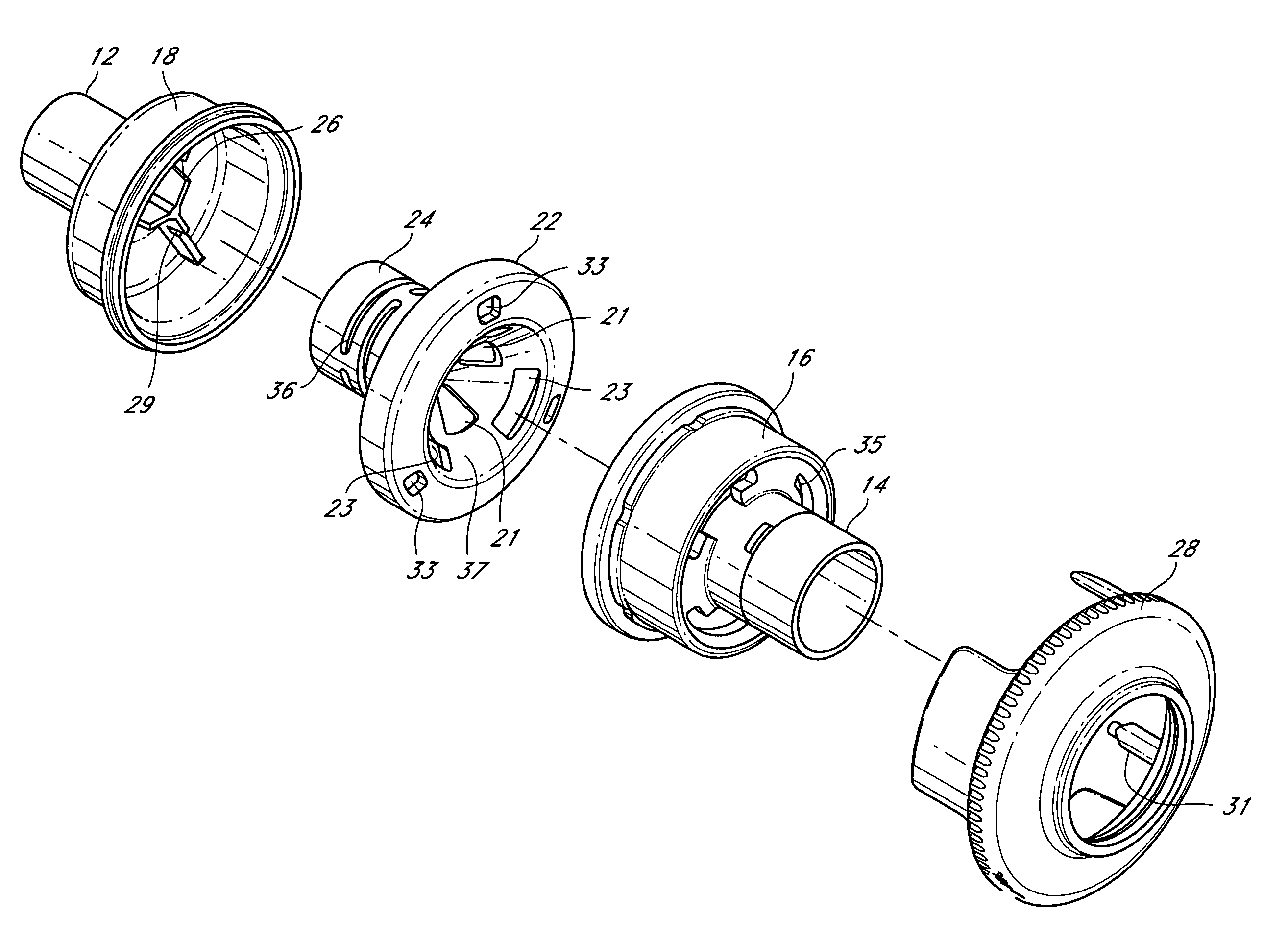 Heat and moisture exchange device for respiratory therapy