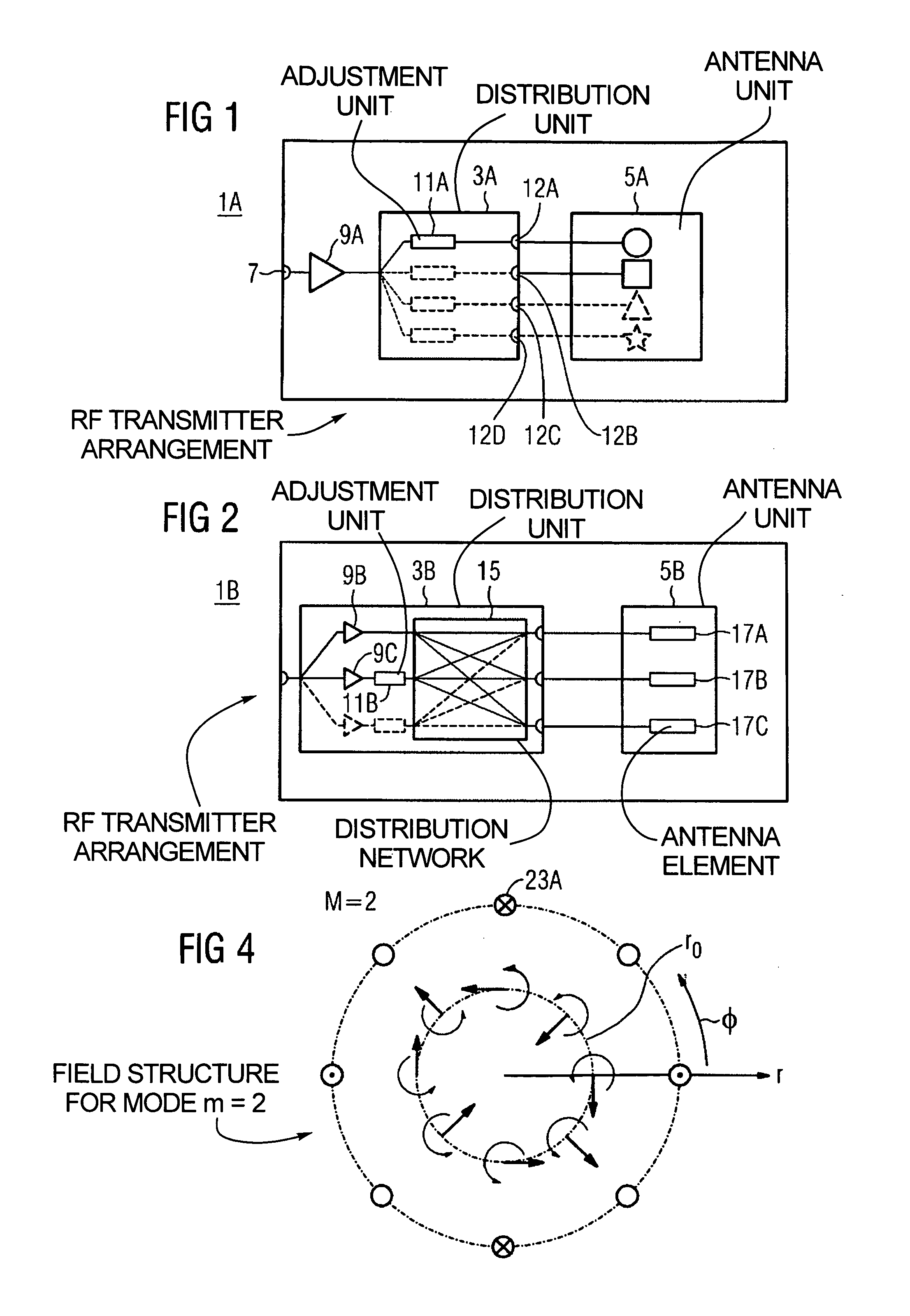 RF transmitter arrangement for an MR system, and method for determining a setting parameter therefor