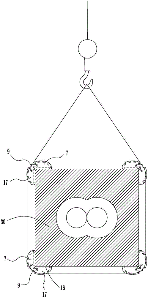 Multi-functional hoisting corner protection device and method for hoisting equipment and steel structure thereof