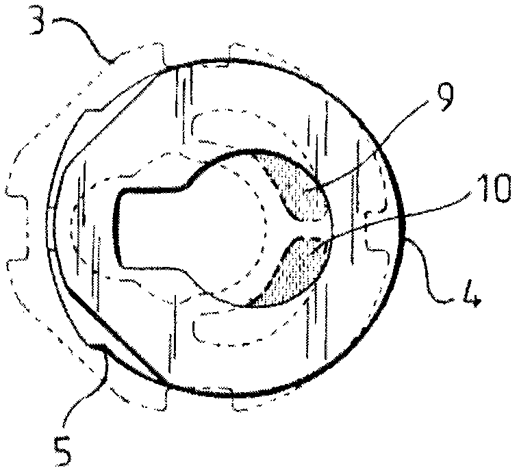 Insertion for single-grip mixing faucet with increased comfort angle range