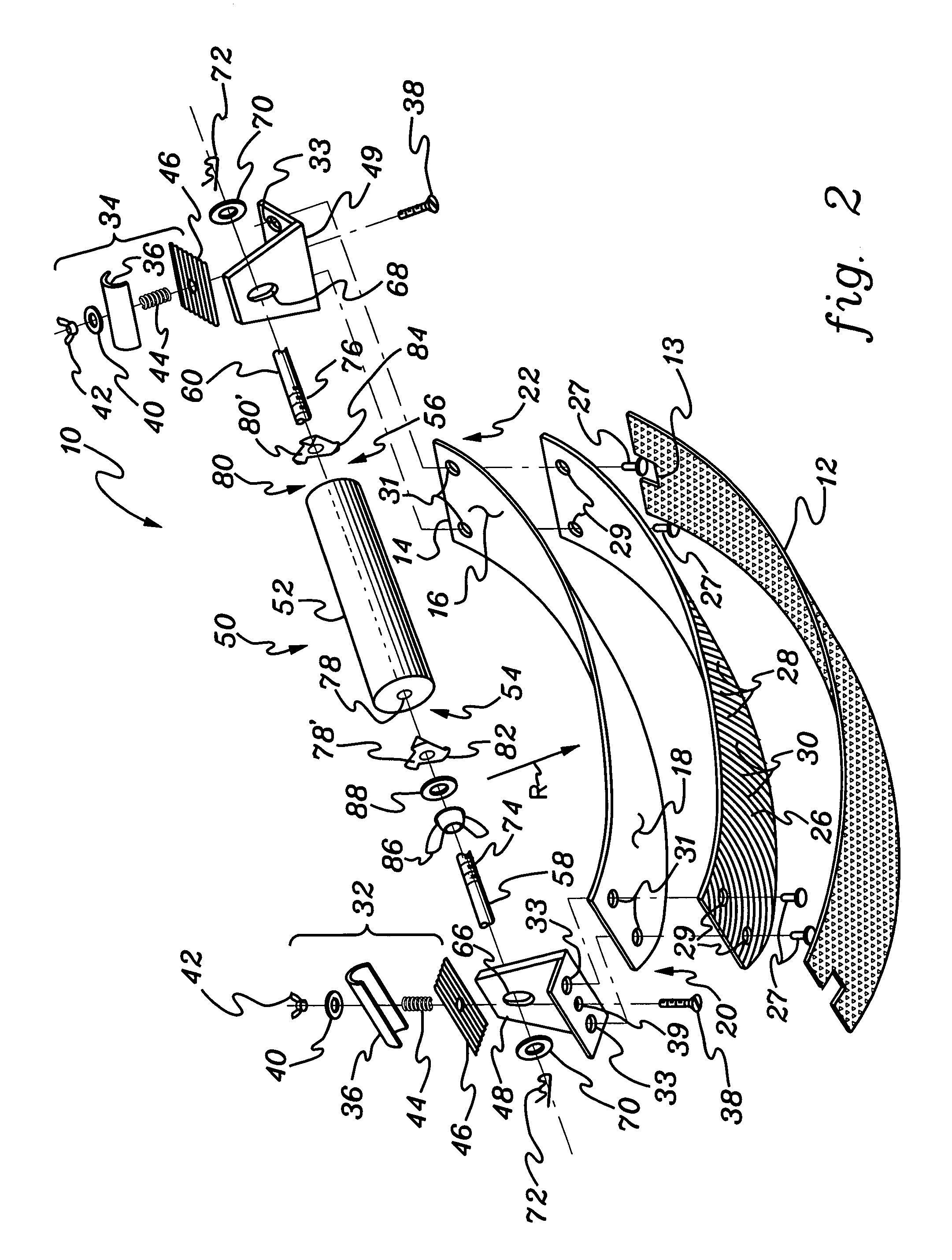 Tool having an adjustable curved working surface and a method for using the tool