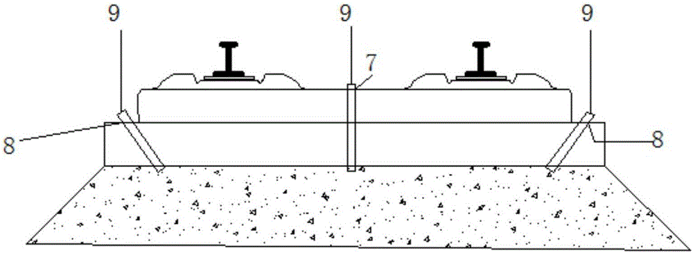 Ballastless track grouting lifting and lifting correcting method