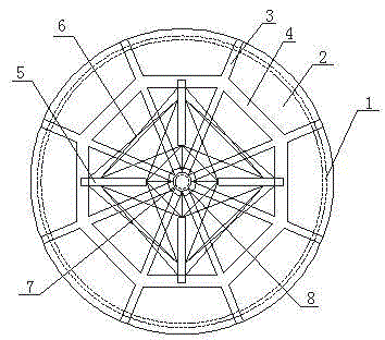 A composite offshore wind turbine foundation with jacket-cylindrical structure