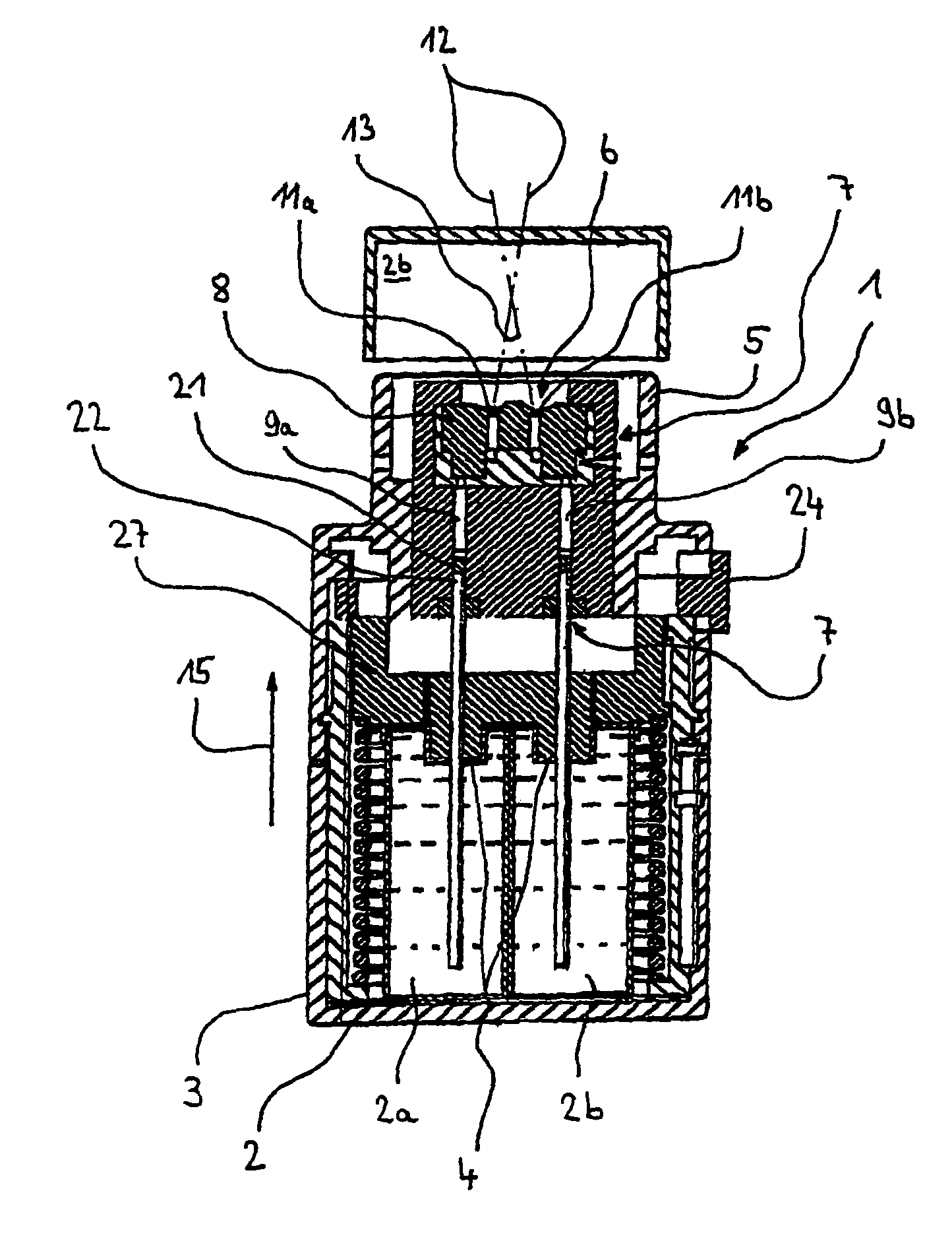 Atomizer for dispensing liquids for medical purposes