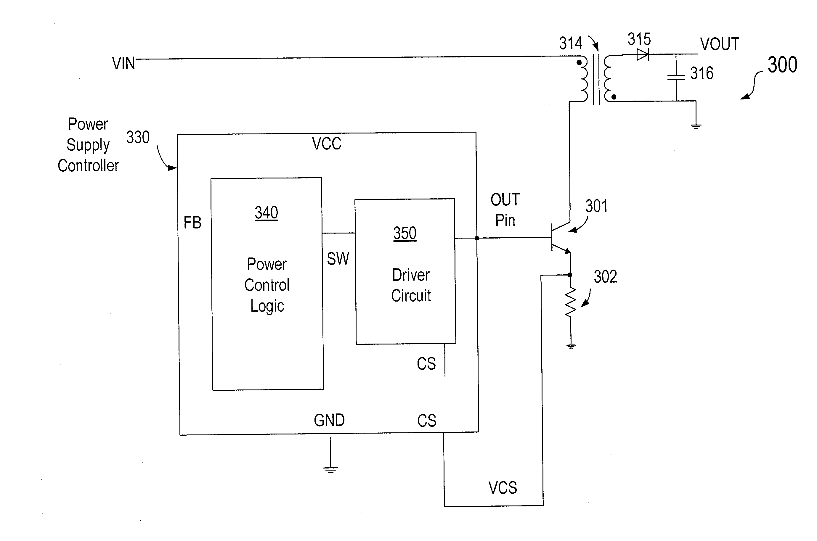 Power transistor driving circuits and methods for switching mode power supplies