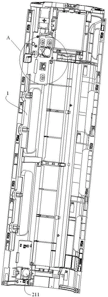 Door opening and closing structure for air conditioner indoor unit and air conditioner indoor unit