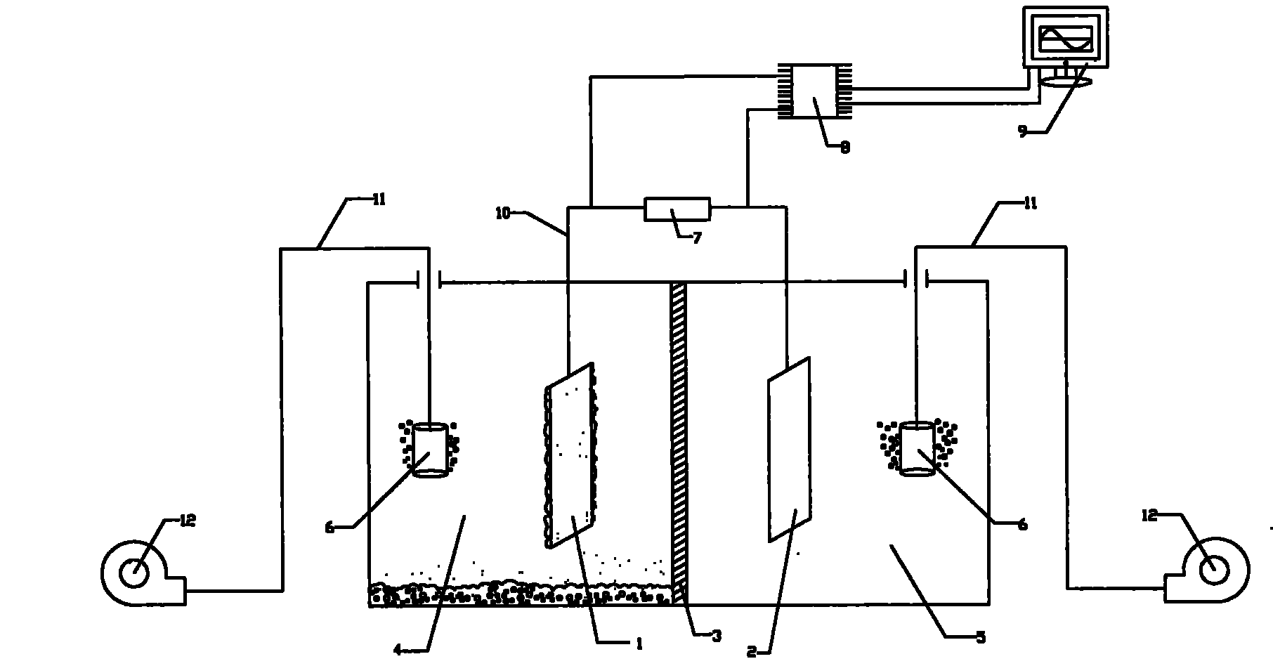 Anaerobic-aerobic integrated microbial fuel cell wastewater treatment system