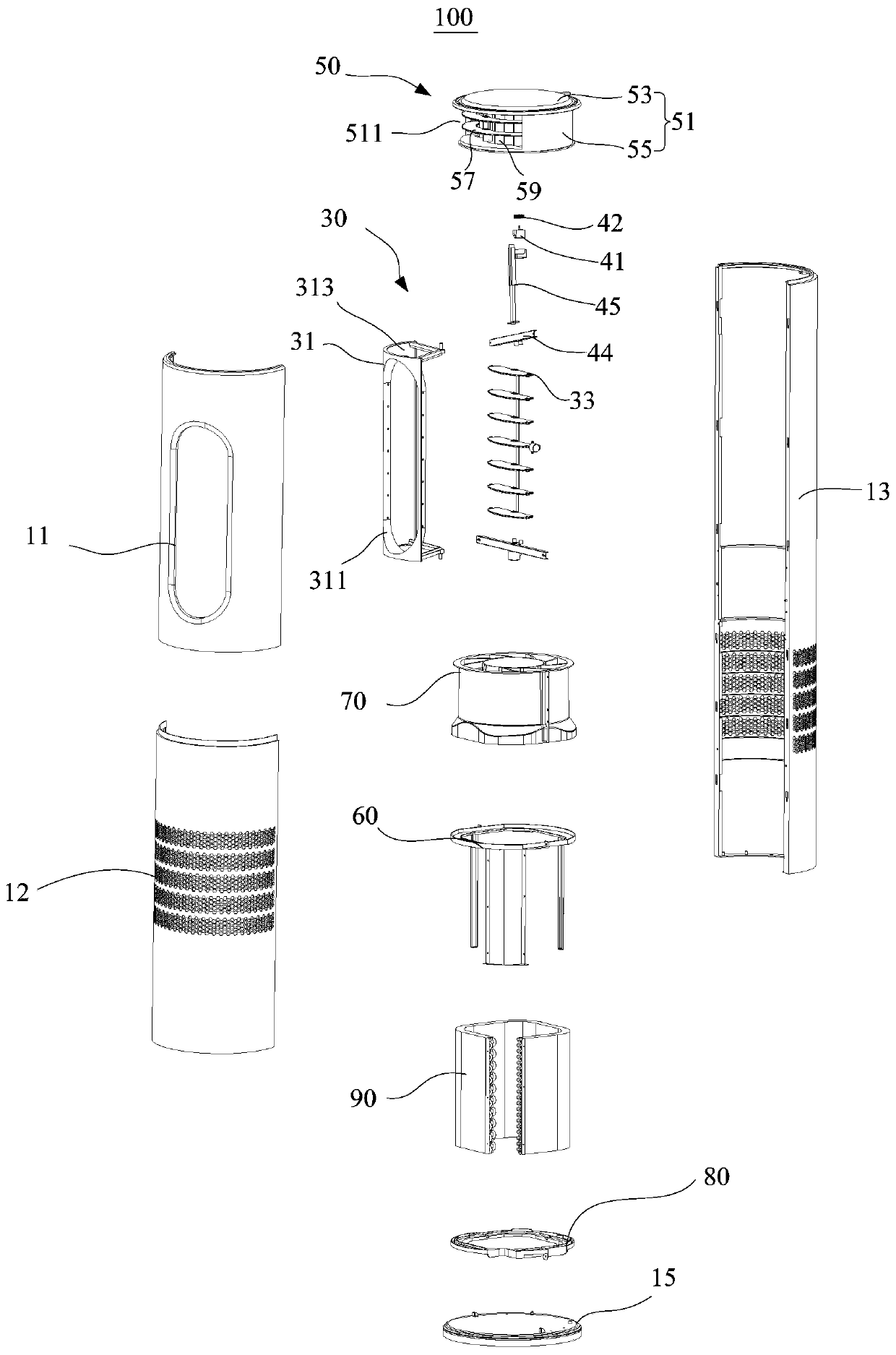 Air-conditioning cabinet and air outlet control method of air-conditioning cabinet