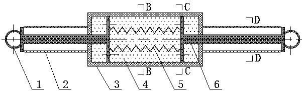 A damping device for suppressing wind deflection of transmission line insulators