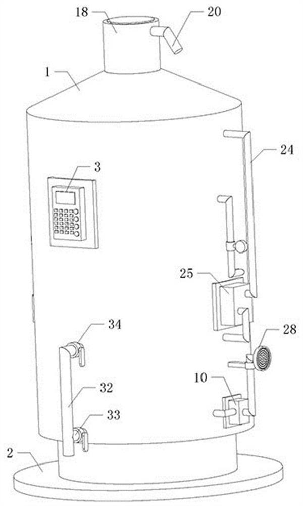 A breeding waste gas treatment device