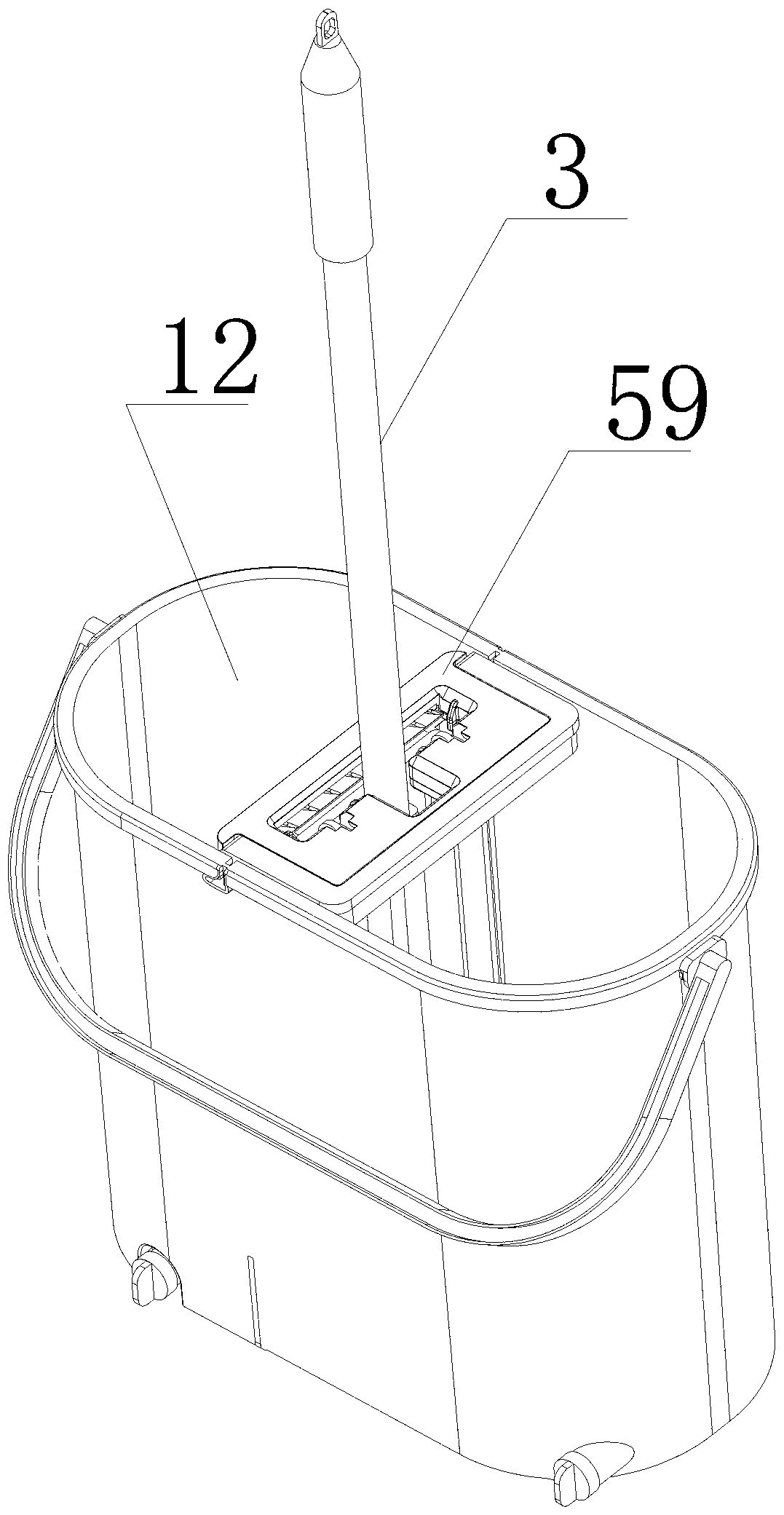 Cleaning structure for flat mop and cleaning tool thereof