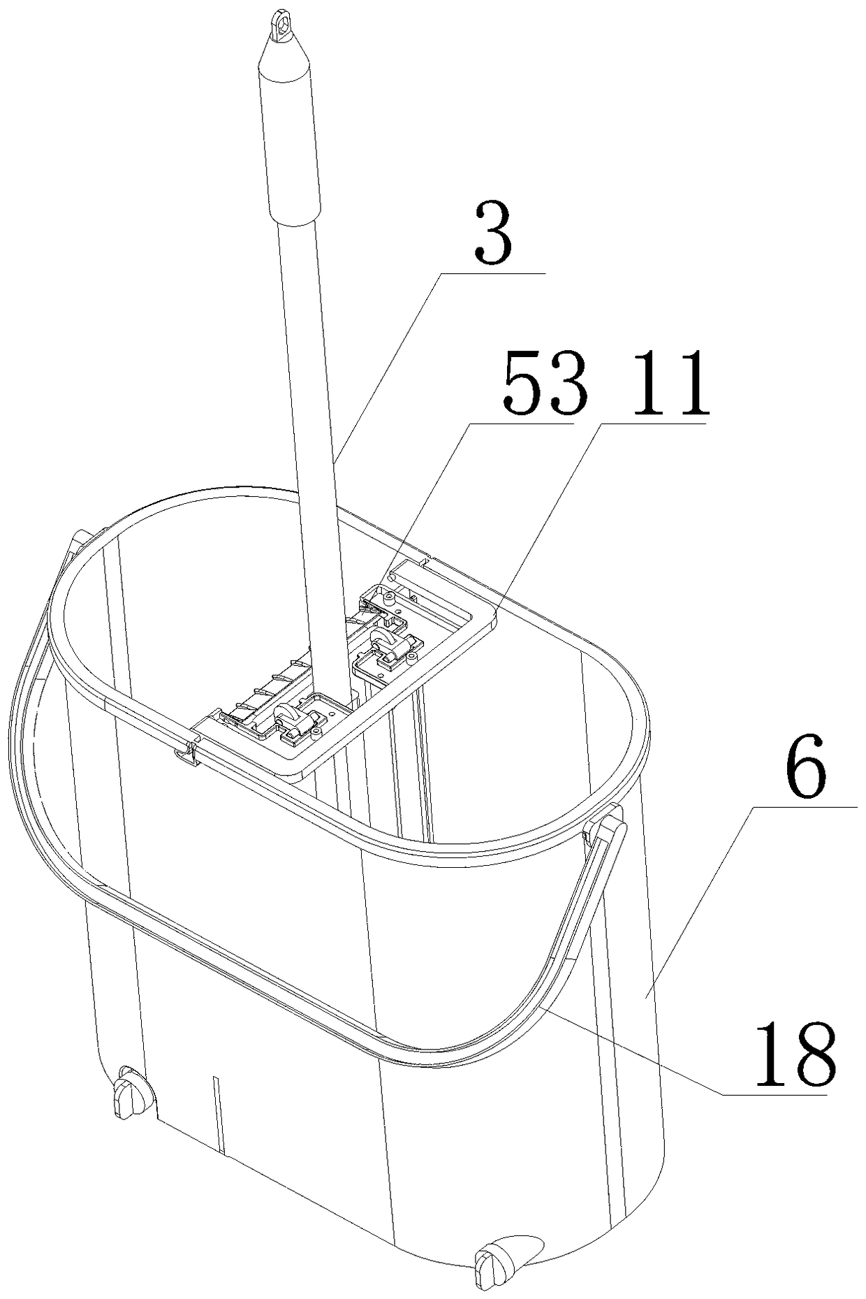 Cleaning structure for flat mop and cleaning tool thereof