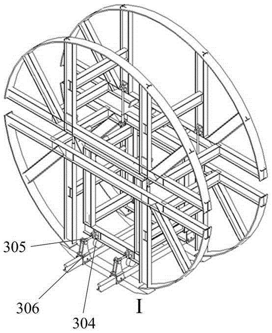 Steel support for overlapped tunnels