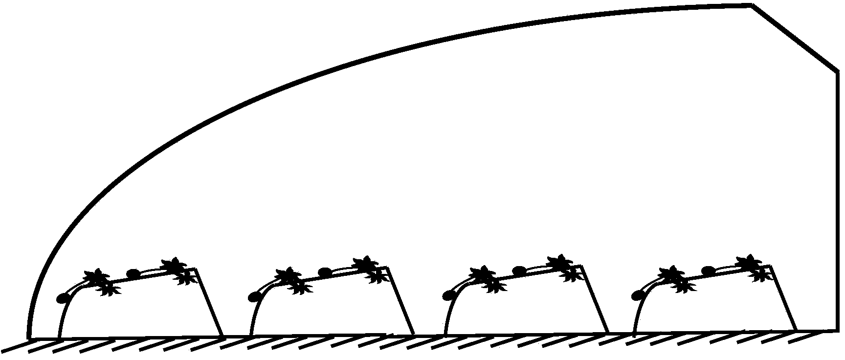 High ridge for planting strawberries and planting method