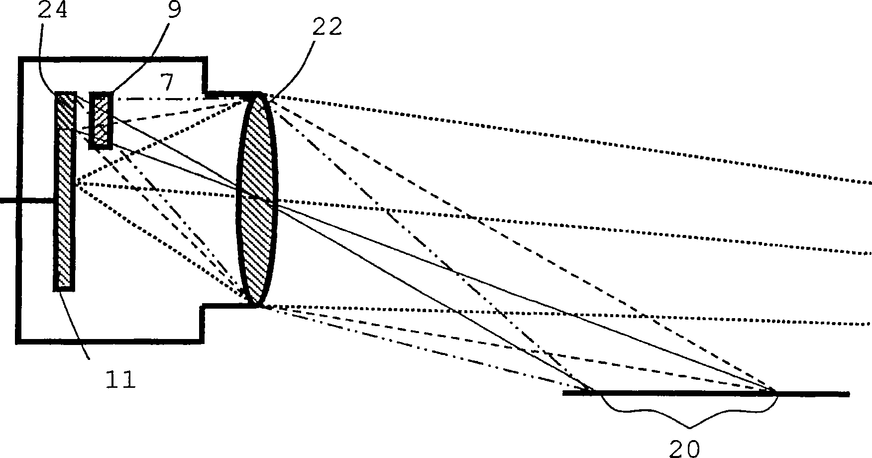 Night vision system for motor vehicles, comprising a partial optical filter