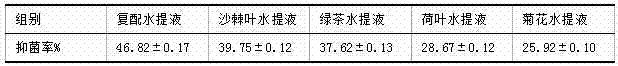 Instant seabuckthorn tea powder with bacteriostasis effect, and preparation method thereof