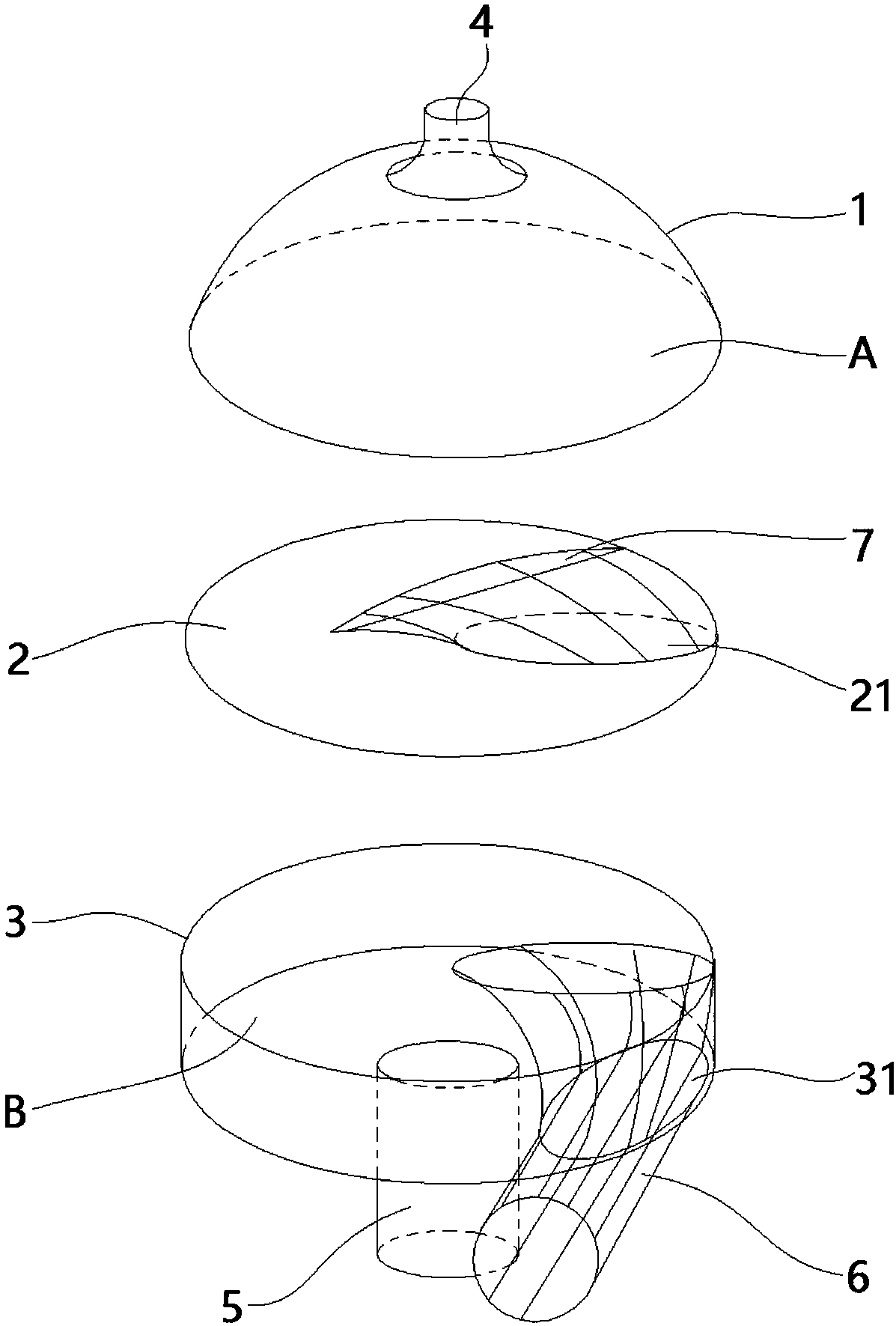 Cystic cavity pulmonary circulation assisting device