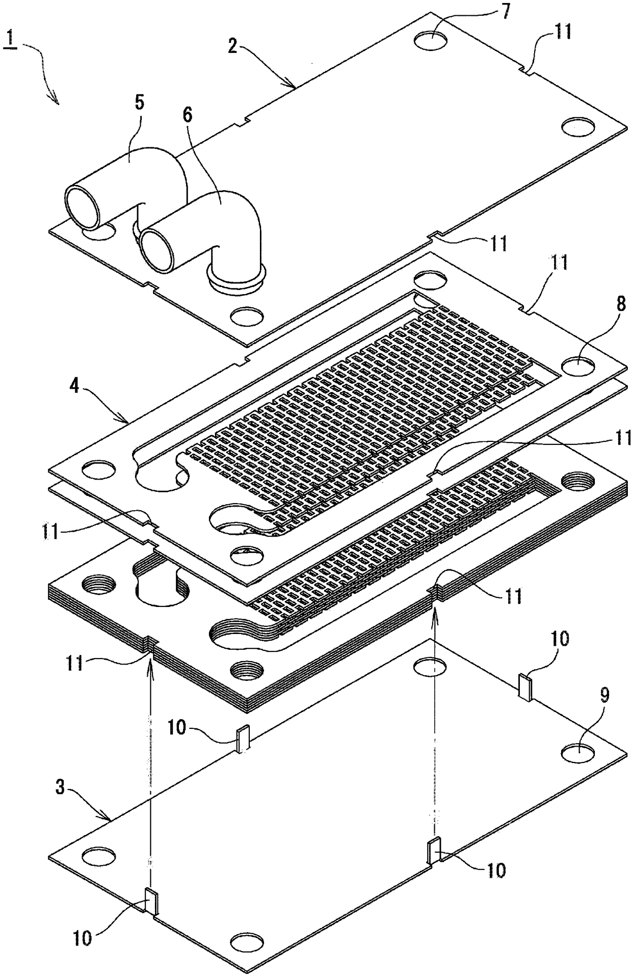 Stacked plate heat exchanger