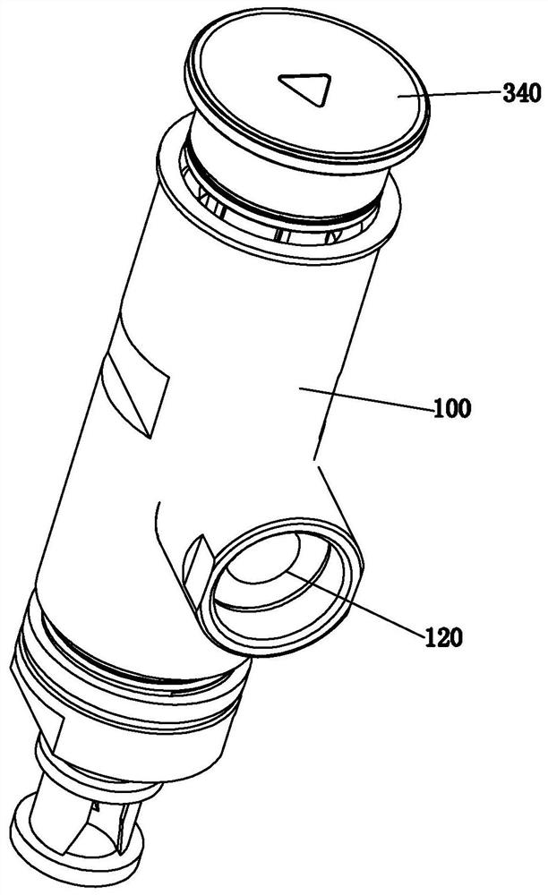 Waterproof hammer switching valve structure and faucet