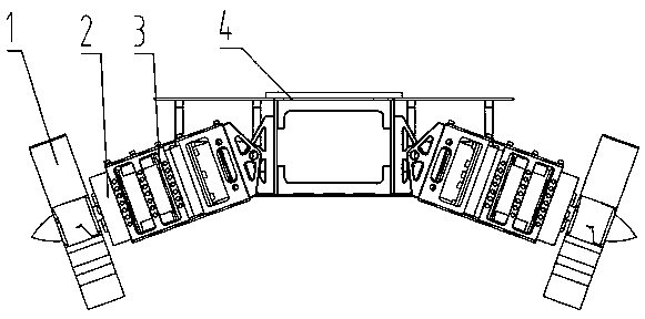 Foot paddle-wing hybrid drive type amphibious operation bionic robot and movement method