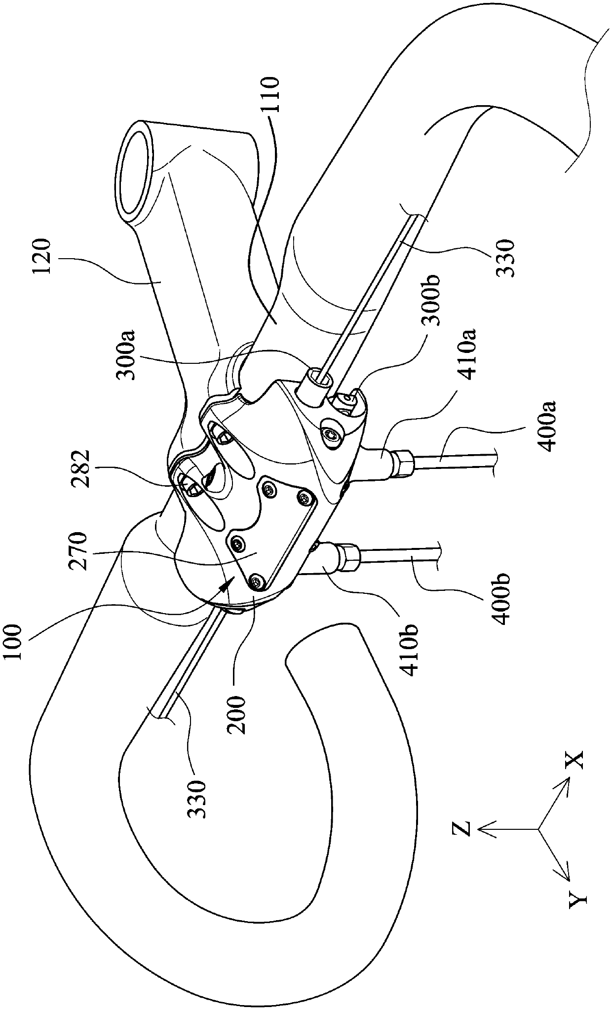 Bicycle hydraulic disc brake device