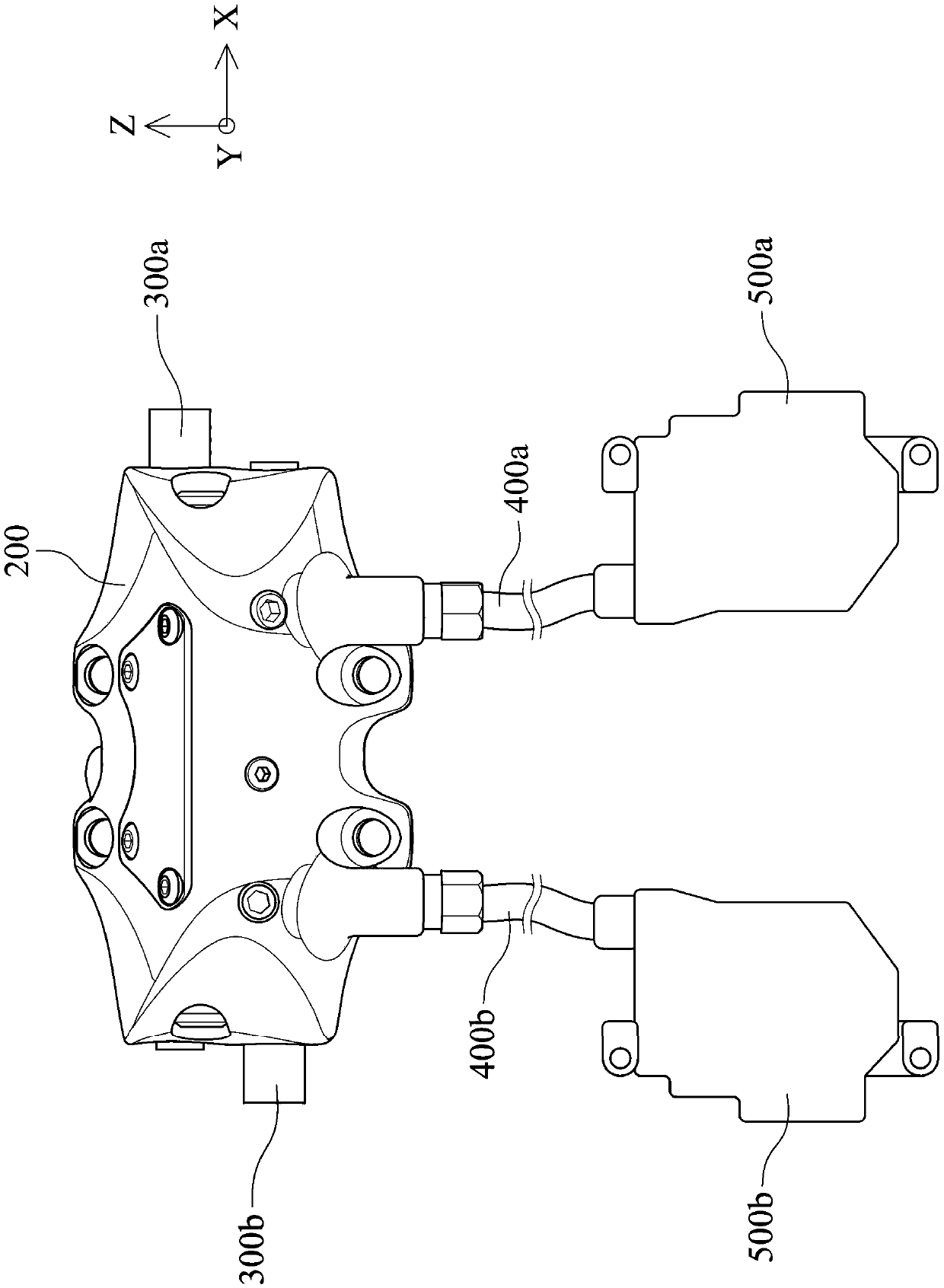 Bicycle hydraulic disc brake device