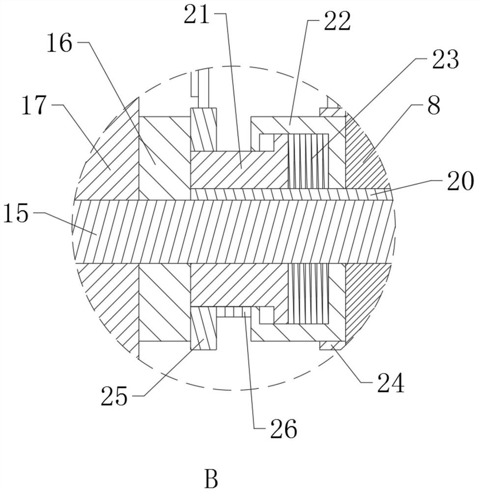 Cement concrete pavement grooving device for highway engineering