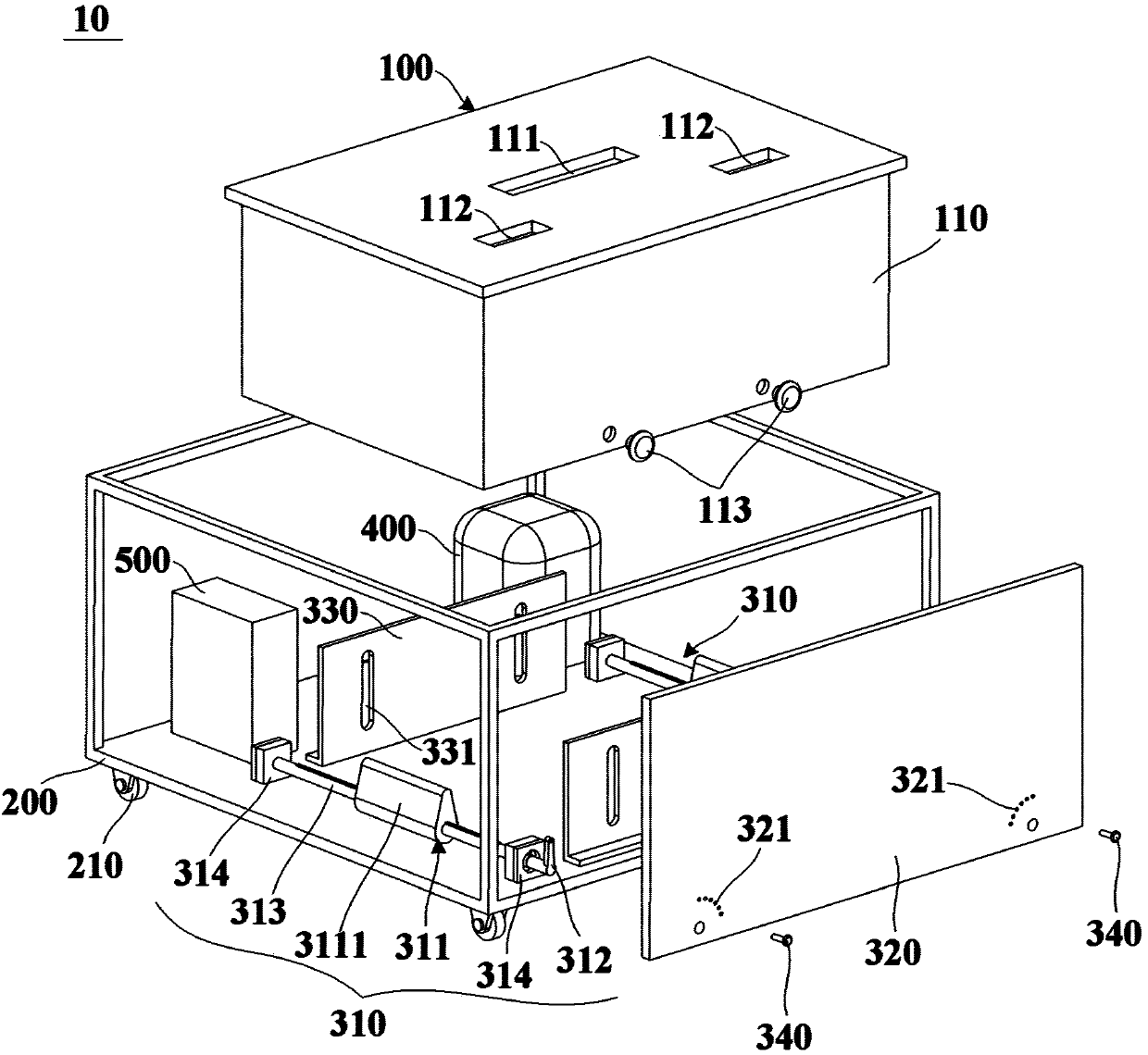 Refrigeration module for cold storage and refrigerating device and cold storage and refrigerating device