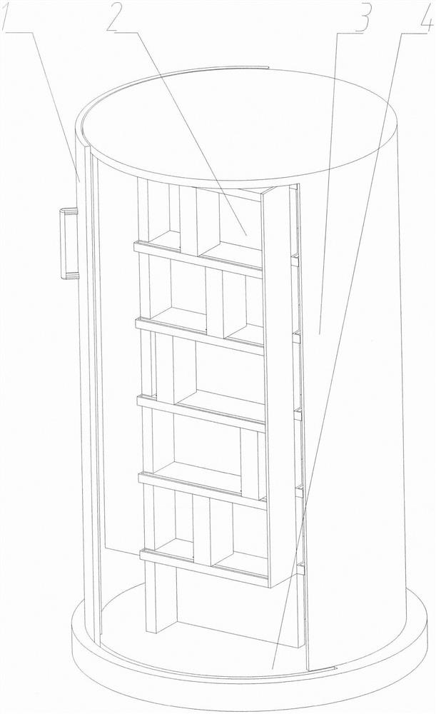 Dustproof rotating book self-locking clamping bookshelf